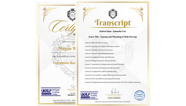 Premium Certificate & Transcript (Digital)