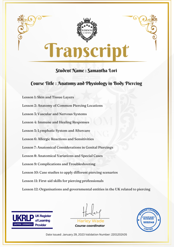 Premium Transcript (Print)